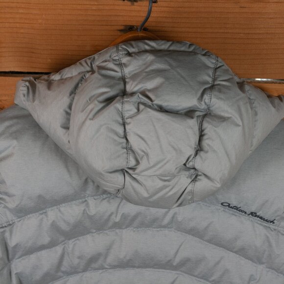 Outdoor Research Plaza Down Hoodie in Alloy - Women's MD - Picture 12 of 12